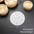 Disposable 19cm round perforated non-stick silicone parchment paper for bamboo steamers - 7.5 Inch (19cm)