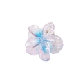 Pinza per capelli a fiore glitterato da 4cm con sfumatura blu rosa per donna e ragazza - Blu