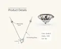 S925 sterling silver heart necklace with 2mm D-color VVS1 moissanite gemstone - Silver White - Heart (0.06ct)