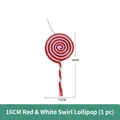Lecca-lecca natalizio 16cm bianco e rosso, decorazione appesa per l'albero di Natale - 1 pezzo / 16cm Lecca Lecca Rosso e Bianco