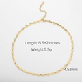 Collana a catena cubana dorata in acciaio inossidabile, lunghezza 15,5+2 pollici - Catena Rolo da 4,53 mm (JDN20161)