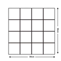 Self-adhesive 3D brick wallpaper sticker 30x30cm size guide with 16-grid square pattern - B07-4x4 Grid Diagram