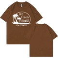 Brown It’s 5 O’clock Everywhere I’m Retired T-shirt with palm trees in casual cotton - S / Coffee