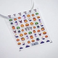 Adesivi per unghie Halloween con zucca e fantasma arancio e viola, modello TS-3101 - Zucca di Halloween (TS-3101)