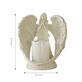 Porte-bougie d'ange en résine blanc rétro avec des ailes sculptées pour décoration - Ange avec Bougie L