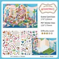 DIY 3D Crystal Palace ocean scene stickers with PET decals and background card - Crystal Palace (My Small House Series 16)