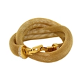 Detailed view of 18K gold plated mesh bracelet with sparkling cubic zirconia inlay - YS819 Gold Bracelet