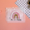 Pink frosted EVA eyelash bags with rainbow pattern and You are amazing text print - Pattern 14-You Are Amazing
