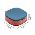 Pilulier portable 7,7cm rouge et bleu avec joint en silicone pour voyage et maison - Rouge & Bleu