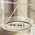 Panier de séchage monocouche crème pour vêtements de 40 cm de diamètre avec crochet rotatif - Couche Simple / 40cm / Crème Couche Simple (40cm Rond)