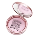 Magnetic eyelashes in a pink compact mirror case with four pairs of reusable lashes - 52H