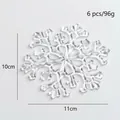 Transparent acrylic snowflake decorations for Christmas tree, 11x10cm size, 6 pieces per set - 11cm Transparent Snowflakes 6 Pcs