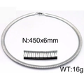 Silver 6mm wide 450mm long flat herringbone snake chain necklace with lobster clasp - 45cm x 6mm / Steel
