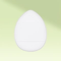 Mini single white finger powder puff egg-shaped makeup sponge with fine mesh texture - Bulk/Single / White