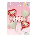 5-piece rose gold heart and candy foil balloon set for romantic wedding decor - Sweet Heart 5PCS Set