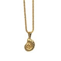 Collana in acciaio inossidabile placcato oro 18k con ciondolo a conchiglia e catena - 40+5cm Stile 6: Lumaca Catena Regolare