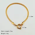 Bracelet chaîne serpent en acier plaqué or 18K avec fermoir à ressort 12,7mm - Bracelet Chaîne Blade-Or