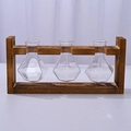 Diamond Triple Bottle Retro Wood Stand