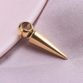 Golden conical stainless steel pendant accessory for DIY jewelry with polished finish - Gold