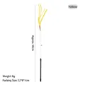 Handheld yellow cat wand with metal elastic rod and small bell toy for pets - Yellow Basic Feather Bell (B37605)