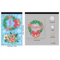Christmas wreath and snowflake static window stickers set in 20x30cm layout - BQ461 Christmas Wreath