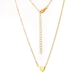 Collier pendentif cœur doré avec gravure lettre C et chaîne à maillons réglables - Lettre C / Or