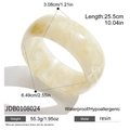 Bracciale rigido largo in resina bianco crema con trama marmorizzata e dimensioni - Motivo Marmo Bianco Crema (JDB0108024)