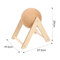 Durable wooden cat scratcher ball toy with triangular frame, 29x27.5x19.5cm size - MDF V-Stand Large