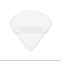 Houppette à poudre triangulaire en velours blanc avec ruban pour un maquillage précis - Unité en Sachet / Blanc