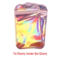 Self-sealing holographic rainbow packaging bag in 7x15cm for jewelry storage - 7*15cm