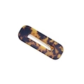 Rectangle acetate hair clip with tortoiseshell pattern for women hair styling - Dark Leopard Square