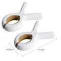 Set of 2 large windproof quilt clips in white and yellow for heavy laundry drying - Large Yellow 2 Pack