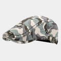 Vintage-Schirmmütze im Camouflage-Stil mit verstellbarer Metallschnalle für Damen - Verstellbar / Blau Camouflage