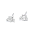Minimalistische S925 sterling zilveren bijen oorknopjes met gedetailleerde vleugels - Zilver