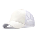 Sparkly white ponytail baseball cap with glitter finish and breathable mesh back - One Size(Adjustable) / White