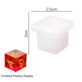 Moule silicone dé polyédrique avec dé en résine rouge fini largeur de 2,5 cm - Dés n° 18