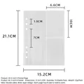 A5 transparent 3-inch 4-pocket card sleeves with 6-hole design for binder storage - A5 Standard 4-Pocket Refill (10 Sheets)