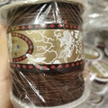Dark coffee braided jewelry cord spool for DIY bracelet weaving and beading projects - 1.0MM A-Line Large Roll / Brown