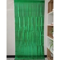 Dettaglio della tenda a frange verde con motivo laser a croce per sfondo di festa - 1*2m Pezzo Singolo / Verde