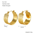 Gehämmerte Creolen aus 18k vergoldetem Edelstahl in der goldenen 23mm Variante - Innendurchmesser 23mm