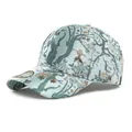 Light blue vintage jacquard baseball cap with gold floral embroidery and firm curved brim - Adjustable / Sky Blue