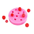 Stampo in silicone rosa per cioccolatini e fondenti a forma di bacca con dettagli realistici - 17-765 (Lampone Rotondo) / Rosa