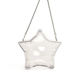 Transparent star-shaped acrylic shoulder bag with silver metal chain strap for daily wear - Clear