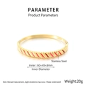 Diagramma dei parametri dettagliati che mostra le dimensioni del bracciale placcato oro 18K - Rosso Rosa Rigato(KB210547-KSZ)