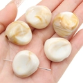 Beige and brown marble pattern acrylic chunky beads for DIY jewelry making - Light Coffee Irregular Bead (5pcs/pack) / 26x24mm