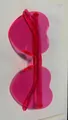 Frameless heart-shaped sunglasses in vibrant rose pink candy color for party styling - Rose Pink