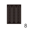 French manicure stencil nail sticker with white arc line design pattern style 8 - Style 8