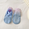 Calze da yoga sfumate rosa e blu con cinghie elastiche e punti in silicone antiscivolo - Gradiente Viola (Cinghie)