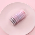 Set di 6 nastri washi a quadri rosa e viola in scatola per decorazioni creative fai-da-te - 02 Quadretti Misti