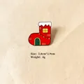 Détail d'une broche de Noël en émail de 2,8cm x 2,9cm, pesant 4g pour vêtements - 2# Botte de Noël